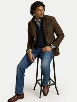 Polo Ralph Lauren Sweter 710B23522003 Granatowy Regular Fit