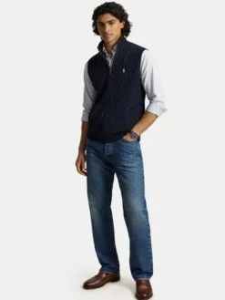 Polo Ralph Lauren Sweter 710B23522003 Granatowy Regular Fit