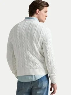 Polo Ralph Lauren Sweter 710775885033 Biały Regular Fit