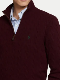 Polo Ralph Lauren Sweter 710876766007 Bordowy Regular Fit