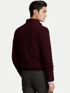 Polo Ralph Lauren Sweter 710876766007 Bordowy Regular Fit