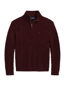 Polo Ralph Lauren Sweter 710876766007 Bordowy Regular Fit