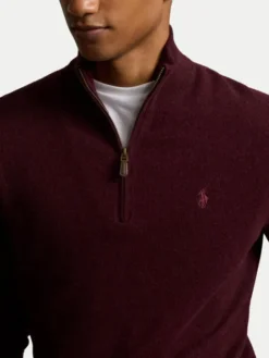 Polo Ralph Lauren Sweter 710876756008 Bordowy Regular Fit