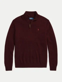 Polo Ralph Lauren Sweter 710876756008 Bordowy Regular Fit
