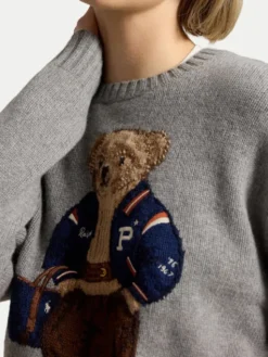 Polo Ralph Lauren Sweter 211B17771002 Szary ciemny Relaxed Fit