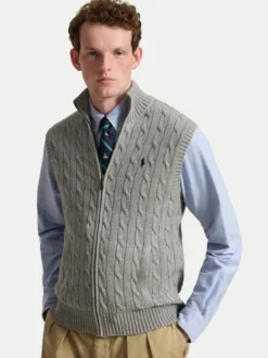 Polo Ralph Lauren Sweter 710B23522001 Szary Regular Fit