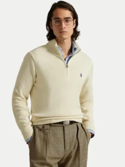 Polo Ralph Lauren Sweter 710859939503 Écru Regular Fit