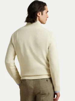 Polo Ralph Lauren Sweter 710859939503 Écru Regular Fit