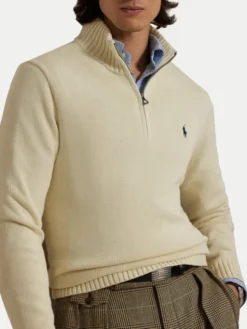 Polo Ralph Lauren Sweter 710859939503 Écru Regular Fit