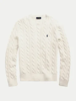 Polo Ralph Lauren Sweter 710775885024 Écru Regular Fit