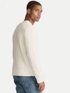 Polo Ralph Lauren Sweter 710775885024 Écru Regular Fit