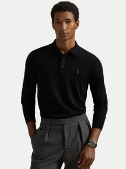 Polo Ralph Lauren Sweter 710941104002 Czarny Regular Fit