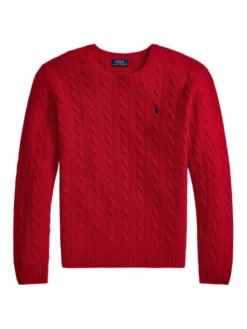 Polo Ralph Lauren Sweter 710876762006 Czerwony Regular Fit