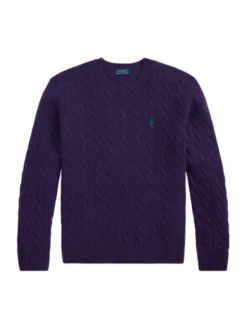 Polo Ralph Lauren Sweter 710876762505 Fioletowy Regular Fit