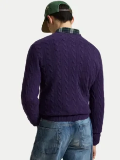 Polo Ralph Lauren Sweter 710876762505 Fioletowy Regular Fit