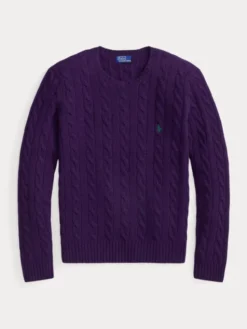 Polo Ralph Lauren Sweter 211971865011 Fioletowy Slim Fit