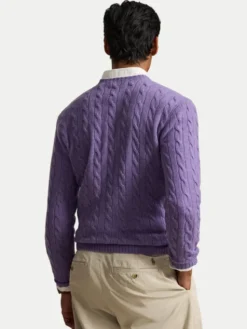Polo Ralph Lauren Sweter 710876762502 Fioletowy jasny Regular Fit
