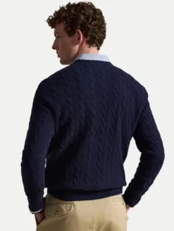 Polo Ralph Lauren Sweter 710876762002 Granatowy Regular Fit