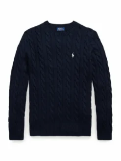 Polo Ralph Lauren Sweter 710775885555 Granatowy Regular Fit
