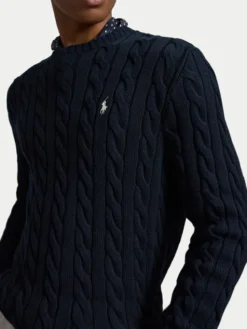 Polo Ralph Lauren Sweter 710775885555 Granatowy Regular Fit