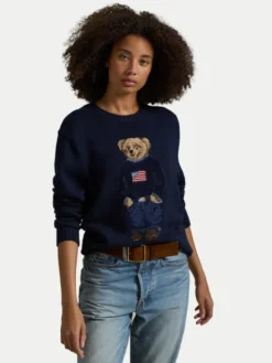 Polo Ralph Lauren Sweter 710946137001 Granatowy Regular Fit