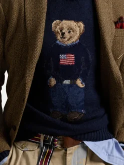 Polo Ralph Lauren Sweter 710946137001 Granatowy Regular Fit