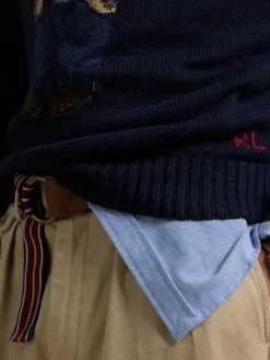 Polo Ralph Lauren Sweter 710946137001 Granatowy Regular Fit