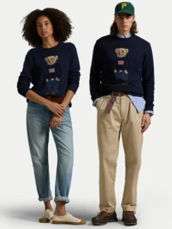 Polo Ralph Lauren Sweter 710946137001 Granatowy Regular Fit