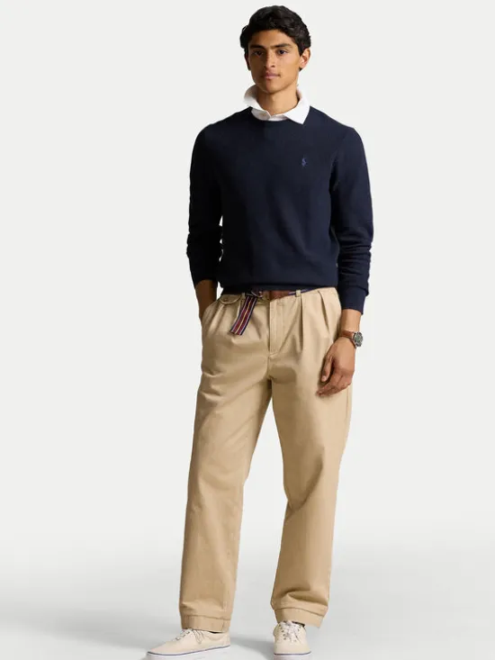 Polo Ralph Lauren Sweter 710918163001 Granatowy Regular Fit