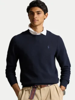 Polo Ralph Lauren Sweter 710918163001 Granatowy Regular Fit