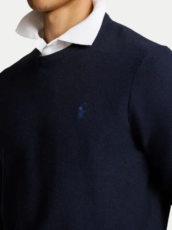 Polo Ralph Lauren Sweter 710918163001 Granatowy Regular Fit