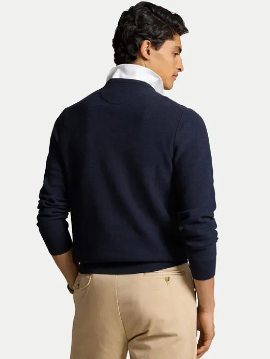 Polo Ralph Lauren Sweter 710918163001 Granatowy Regular Fit