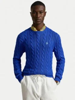 Polo Ralph Lauren Sweter 710775885546 Niebieski Regular Fit