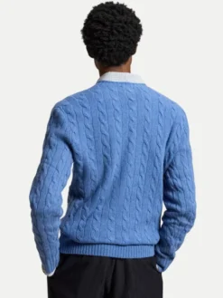 Polo Ralph Lauren Sweter 710876762504 Niebieski jasny Regular Fit
