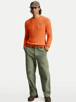 Polo Ralph Lauren Sweter 710775885551 Pomarańczowy Regular Fit