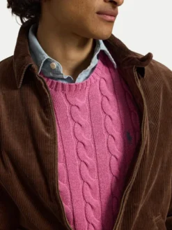 Polo Ralph Lauren Sweter 710775885550 Różowy jasny Regular Fit