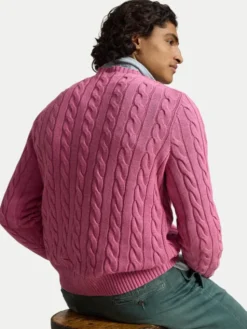 Polo Ralph Lauren Sweter 710775885550 Różowy jasny Regular Fit