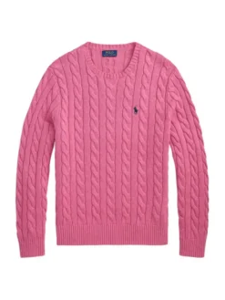 Polo Ralph Lauren Sweter 710775885550 Różowy jasny Regular Fit