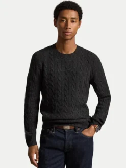 Polo Ralph Lauren Sweter 710876762013 Szary ciemny Regular Fit