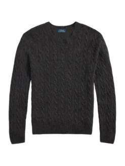 Polo Ralph Lauren Sweter 710876762013 Szary ciemny Regular Fit