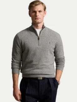 Polo Ralph Lauren Sweter 710876756009 Szary Regular Fit