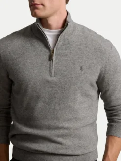 Polo Ralph Lauren Sweter 710876756009 Szary Regular Fit