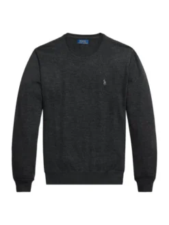 Polo Ralph Lauren Sweter 710954589003 Szary ciemny Regular Fit
