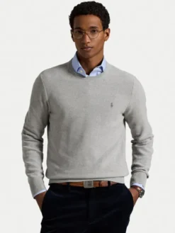 Polo Ralph Lauren Sweter 710918163002 Szary Regular Fit