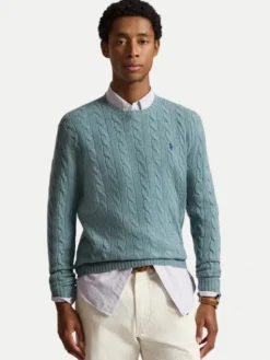 Polo Ralph Lauren Sweter 710876762506 Zielony jasny Regular Fit