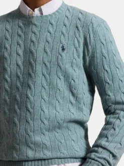 Polo Ralph Lauren Sweter 710876762506 Zielony jasny Regular Fit