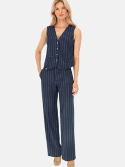 Potis & Verso Kamizelka Solo Granatowy Regular Fit