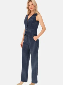 Potis & Verso Kamizelka Solo Granatowy Regular Fit