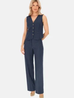 Potis & Verso Kamizelka Solo Granatowy Regular Fit