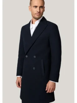 Próchnik Płaszcz PM5 PC073225000024 Granatowy Regular Fit